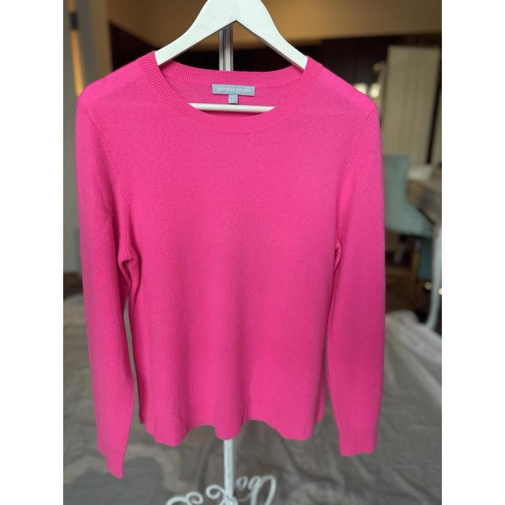 Antonio Melani 100% Cashmere Sweater Did his Pink Sz Large L